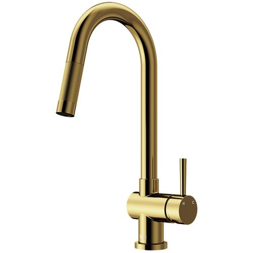 Main product image of Gramercy Single Handle Pull-Down Spout Kitchen Faucet (Matte Brushed Gold), VG02008MG