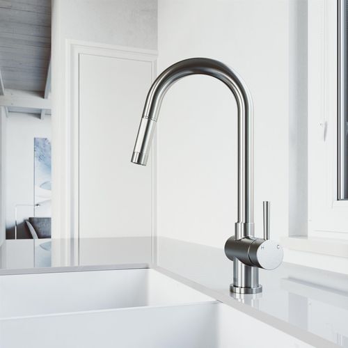 Main product image of Gramercy Single Handle Pull-Down Spout Kitchen Faucet (Stainless Steel), VG02008ST