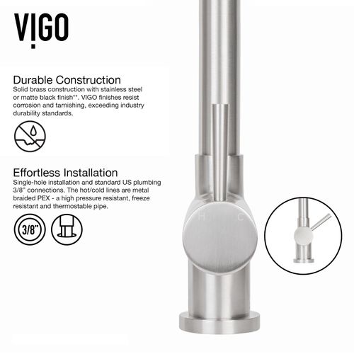 Main product image of Gramercy Single Handle Pull-Down Spout Kitchen Faucet (Stainless Steel), VG02008ST