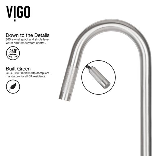 Main product image of Gramercy Single Handle Pull-Down Spout Kitchen Faucet (Stainless Steel), VG02008ST