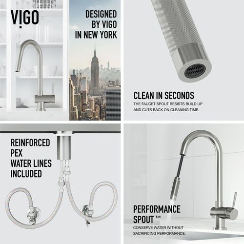 Main product image of Gramercy Single Handle Pull-Down Sprayer Kitchen Faucet with Touchless Sensor (Stainless Steel), VG02008STS
