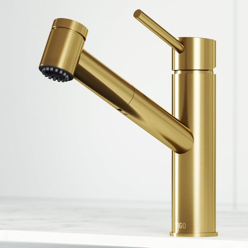 Main product image of Branson Pull-Out Spray Kitchen Faucet (Matte Brushed Gold), VG02021MG