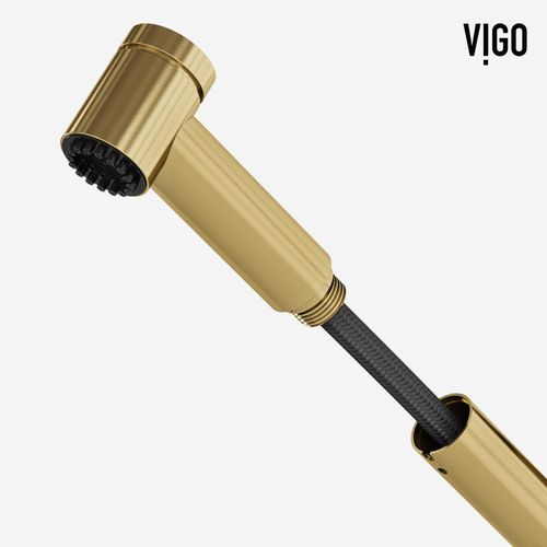 Main product image of Branson Pull-Out Spray Kitchen Faucet (Matte Brushed Gold), VG02021MG