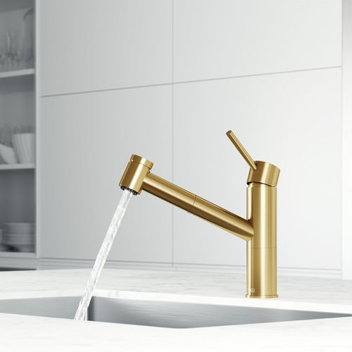 Main product image of Branson Pull-Out Spray Kitchen Faucet (Matte Brushed Gold), VG02021MG