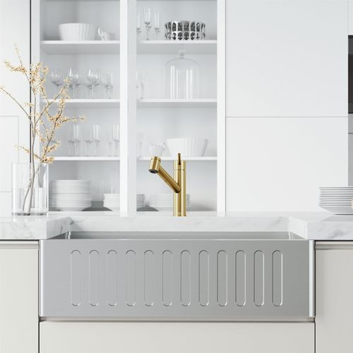 Main product image of Branson Pull-Out Spray Kitchen Faucet (Matte Brushed Gold), VG02021MG