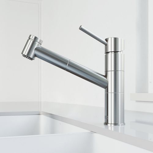 Main product image of Branson Single Handle Pull-Out Sprayer Kitchen Faucet (Stainless Steel), VG02021ST