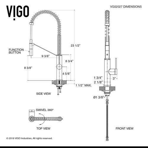 Main product image of Livingston Single Handle Pull-Down Sprayer Kitchen Faucet (Matte Black), VG02027MB