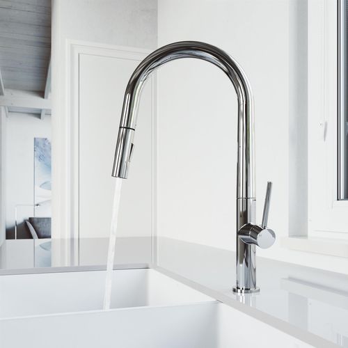Main product image of Greenwich Single Handle Pull-Down Sprayer Kitchen Faucet (Chrome), VG02029CH