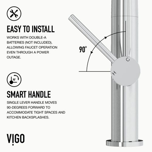 Main product image of Greenwich Single Handle Pull-Down Sprayer Kitchen Faucet w/ Touchless Sensor (Chrome), VG02029CHS