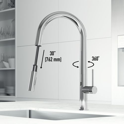 Main product image of Greenwich Single Handle Pull-Down Sprayer Kitchen Faucet w/ Touchless Sensor (Chrome), VG02029CHS