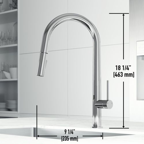 Main product image of Greenwich Single Handle Pull-Down Sprayer Kitchen Faucet w/ Touchless Sensor (Chrome), VG02029CHS