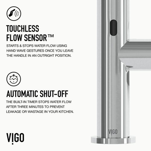 Main product image of Greenwich Single Handle Pull-Down Sprayer Kitchen Faucet w/ Touchless Sensor (Chrome), VG02029CHS