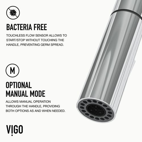 Main product image of Greenwich Single Handle Pull-Down Sprayer Kitchen Faucet w/ Touchless Sensor (Chrome), VG02029CHS