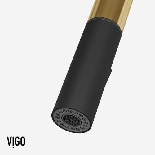 Main product image of Greenwich Single Handle Pull-Down Sprayer Kitchen Faucet (Matte Brushed Gold/Matte Black), VG02029MBMGG