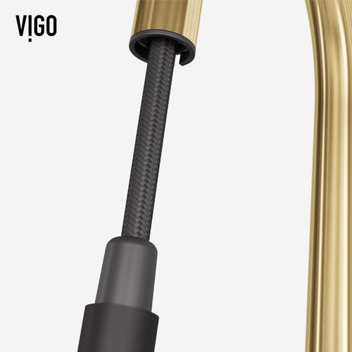 Main product image of Greenwich Single Handle Pull-Down Sprayer Kitchen Faucet (Matte Brushed Gold/Matte Black), VG02029MBMGG