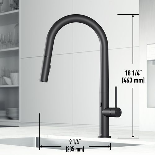 Main product image of Greenwich Single Handle Pull-Down Sprayer Kitchen Faucet w/ Touchless Sensor (Matte Black), VG02029MBS