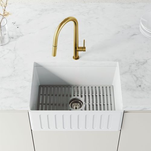 Main product image of Greenwich 1 Handle Pull-Down Sprayer Kitchen Faucet w/ Touchless Sensor (Matte Brushed Gold), VG02029MGS