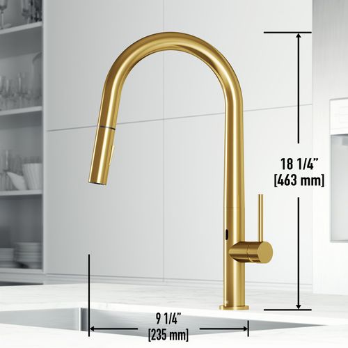 Main product image of Greenwich 1 Handle Pull-Down Sprayer Kitchen Faucet w/ Touchless Sensor (Matte Brushed Gold), VG02029MGS