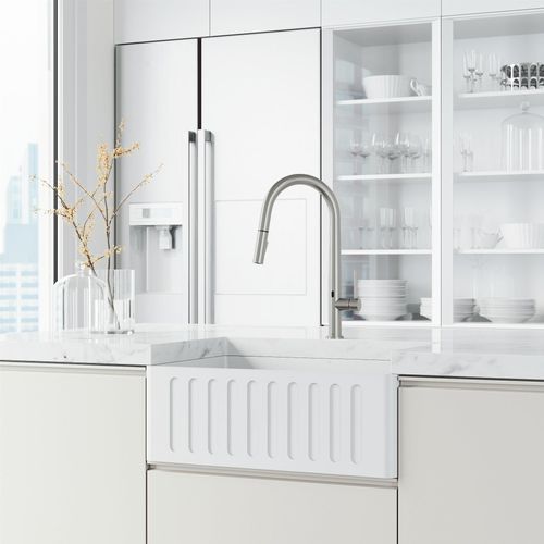 Main product image of Greenwich Single Handle Pull-Down Sprayer Kitchen Faucet w/ Touchless Sensor (Stainless Steel), VG02029STS
