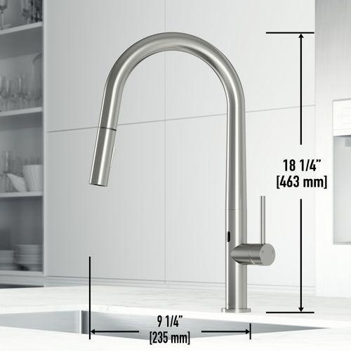 Main product image of Greenwich Single Handle Pull-Down Sprayer Kitchen Faucet w/ Touchless Sensor (Stainless Steel), VG02029STS