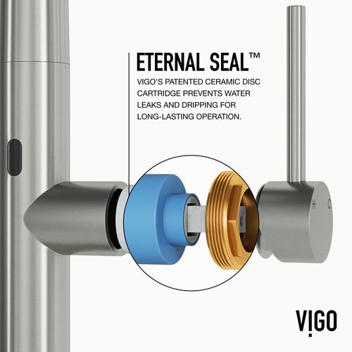 Main product image of Greenwich Single Handle Pull-Down Sprayer Kitchen Faucet w/ Touchless Sensor (Stainless Steel), VG02029STS