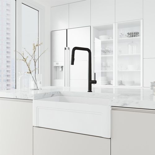 Main product image of Parsons Single Handle Pull-Down Sprayer Kitchen Faucet (Matte Black), VG02031MB