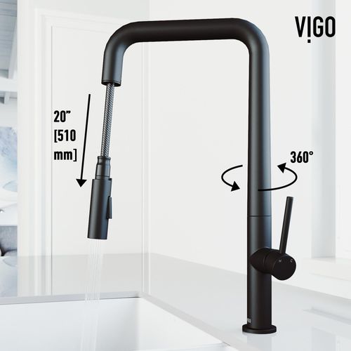 Main product image of Parsons Single Handle Pull-Down Sprayer Kitchen Faucet (Matte Black), VG02031MB