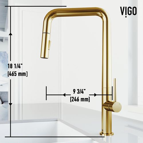 Main product image of Parsons Single Handle Pull-Down Sprayer Kitchen Faucet (Matte Brushed Gold), VG02031MG