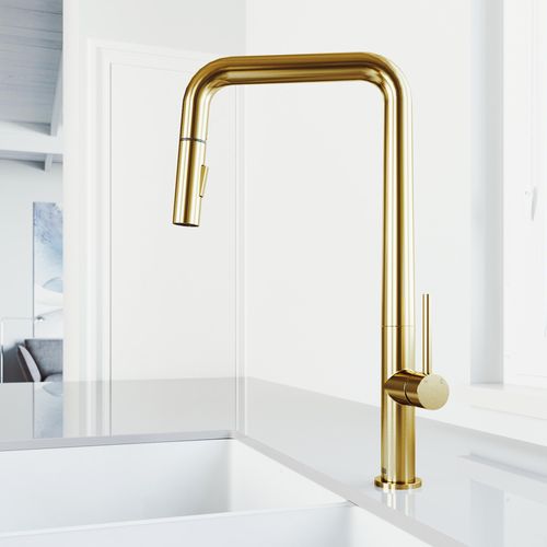 Main product image of Parsons Single Handle Pull-Down Sprayer Kitchen Faucet (Matte Brushed Gold), VG02031MG