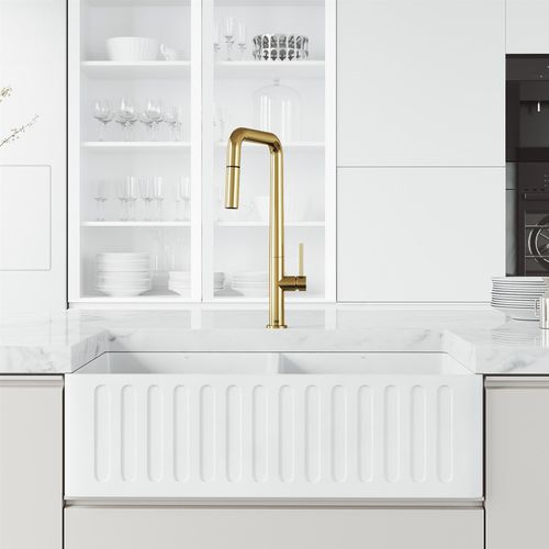 Main product image of Parsons Single Handle Pull-Down Sprayer Kitchen Faucet (Matte Brushed Gold), VG02031MG
