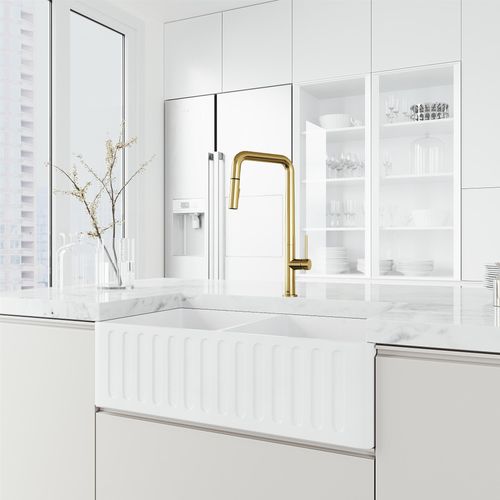 Main product image of Parsons Single Handle Pull-Down Sprayer Kitchen Faucet (Matte Brushed Gold), VG02031MG
