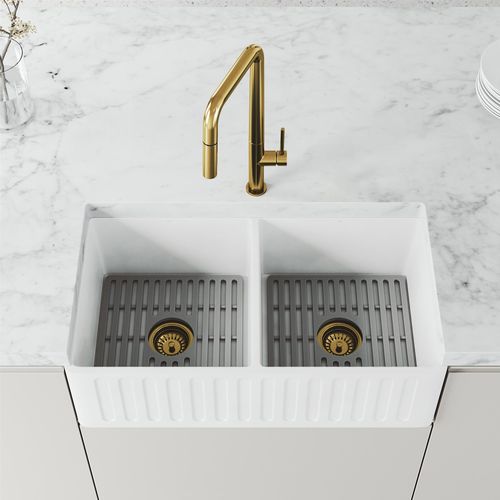 Main product image of Parsons Single Handle Pull-Down Sprayer Kitchen Faucet (Matte Brushed Gold), VG02031MG