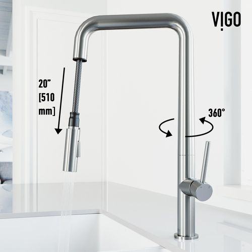 Main product image of Parsons Single Handle Pull-Down Sprayer Kitchen Faucet (Stainless Steel), VG02031ST