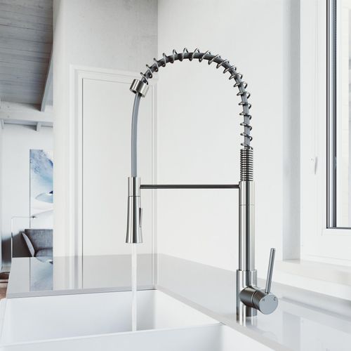 Main product image of Laurelton Single Handle Pull-Down Sprayer Kitchen Faucet (Stainless Steel), VG02032ST