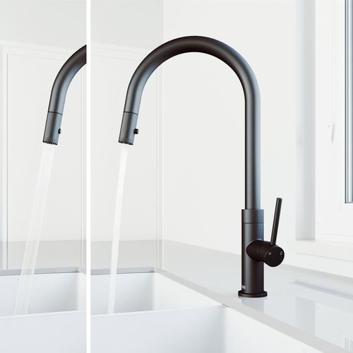 Main product image of Bristol Single Handle Pull-Down Sprayer Kitchen Faucet (Matte Black), VG02033MB