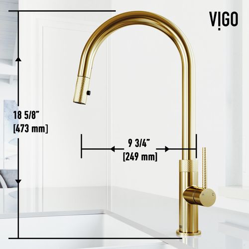 Main product image of Bristol Single Handle Pull-Down Sprayer Kitchen Faucet (Matte Brushed Gold), VG02033MG