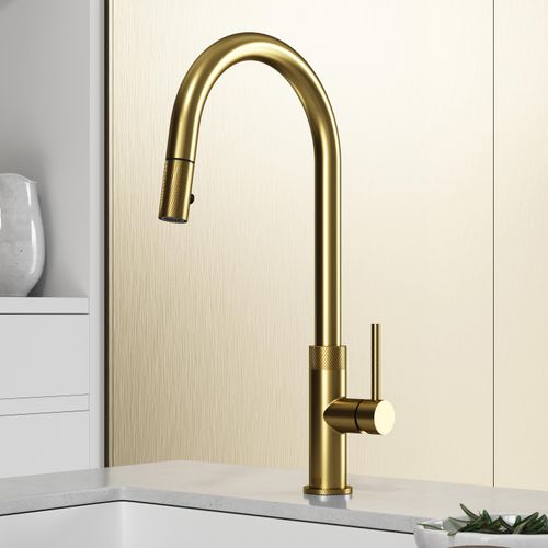 Main product image of Bristol Single Handle Pull-Down Sprayer Kitchen Faucet (Matte Brushed Gold), VG02033MG