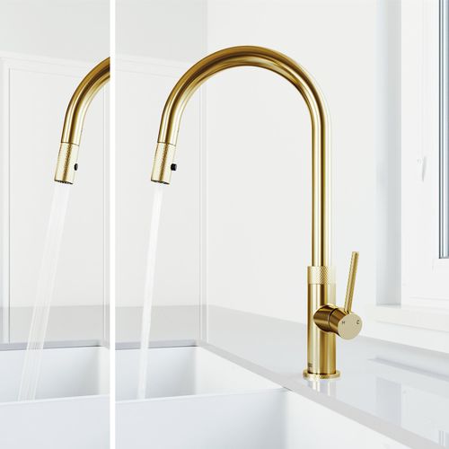 Main product image of Bristol Single Handle Pull-Down Sprayer Kitchen Faucet (Matte Brushed Gold), VG02033MG