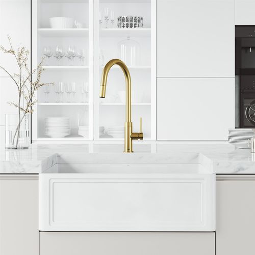 Main product image of Bristol Single Handle Pull-Down Sprayer Kitchen Faucet (Matte Brushed Gold), VG02033MG