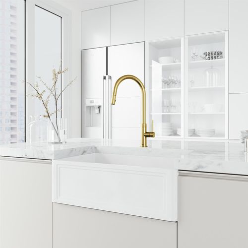 Main product image of Bristol Single Handle Pull-Down Sprayer Kitchen Faucet (Matte Brushed Gold), VG02033MG
