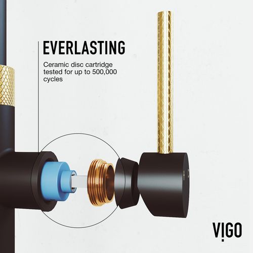 Main product image of Bristol Single Handle Pull-Down Sprayer Kitchen Faucet (Matte Brushed Gold/Matte Black), VG02033MGMB