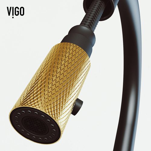 Main product image of Bristol Single Handle Pull-Down Sprayer Kitchen Faucet (Matte Brushed Gold/Matte Black), VG02033MGMB