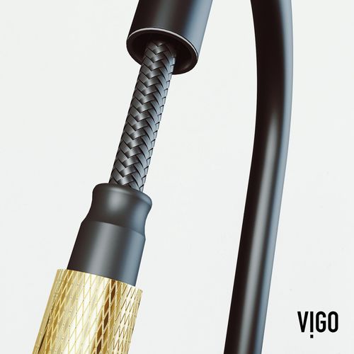 Main product image of Bristol Single Handle Pull-Down Sprayer Kitchen Faucet (Matte Brushed Gold/Matte Black), VG02033MGMB