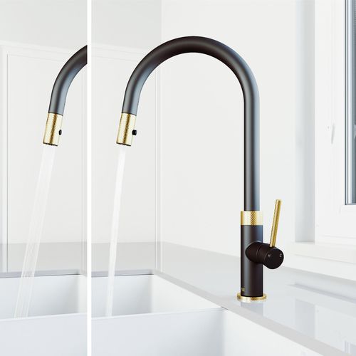 Main product image of Bristol Single Handle Pull-Down Sprayer Kitchen Faucet (Matte Brushed Gold/Matte Black), VG02033MGMB