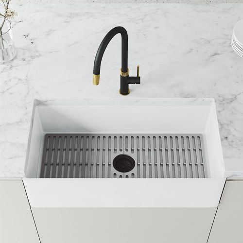 Main product image of Bristol Single Handle Pull-Down Sprayer Kitchen Faucet (Matte Brushed Gold/Matte Black), VG02033MGMB