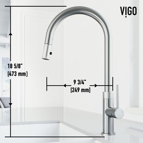 Main product image of Bristol Single Handle Pull-Down Sprayer Kitchen Faucet (Stainless Steel), VG02033ST