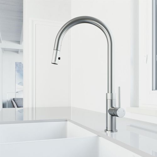 Main product image of Bristol Single Handle Pull-Down Sprayer Kitchen Faucet (Stainless Steel), VG02033ST