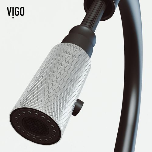 Main product image of Bristol Single Handle Pull-Down Sprayer Kitchen Faucet (Stainless Steel/Matte Black), VG02033STMB