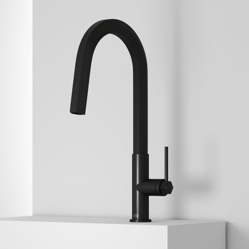 Main product image of Hart Hexad Single Handle Pull-Down Spout Kitchen Faucet (Matte Black), VG02034MB