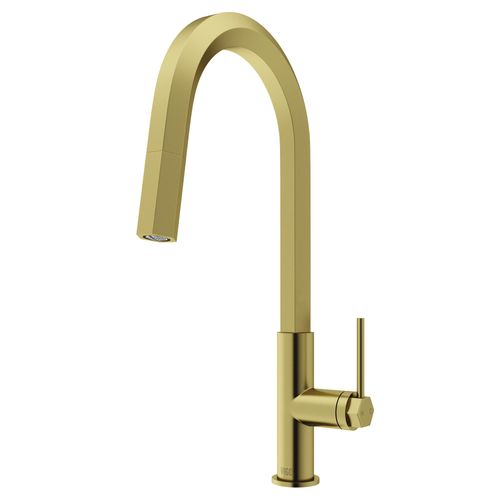 Main product image of Hart Hexad Single Handle Pull-Down Spout Kitchen Faucet (Matte Brushed Gold), VG02034MG